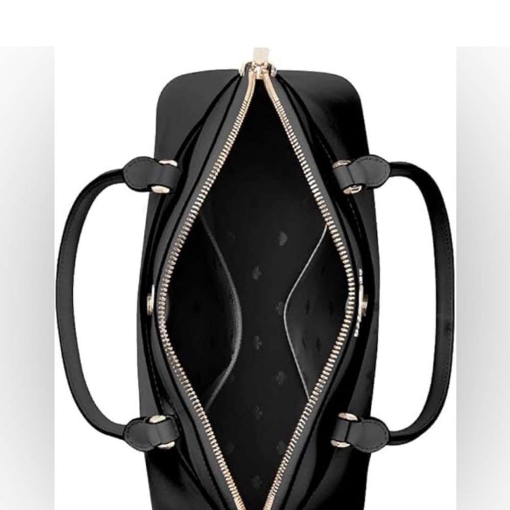 kate spade Black Leather Dome Satchel with Detachable Strap - Picture 2 of 8